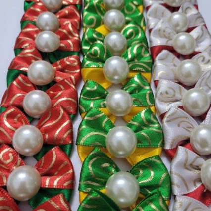 L5191 LAÇO 2 FITAS FESTA C/PEROLA - 30 UN