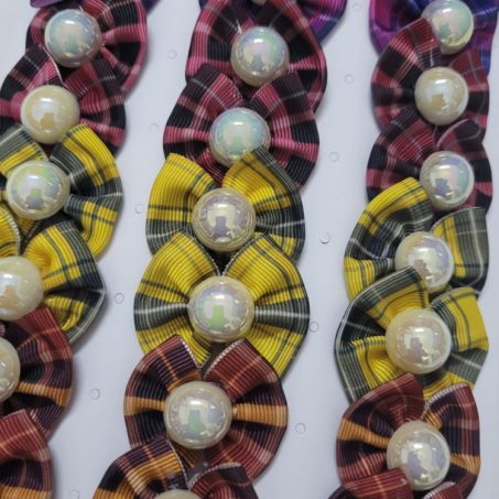 L3012 LAÇO GORG. XADREZ C/PEROLA - 30 UN