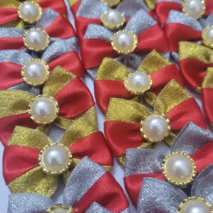 L5190 LAÇO BRILHO DUPLO VERM - 30 UN