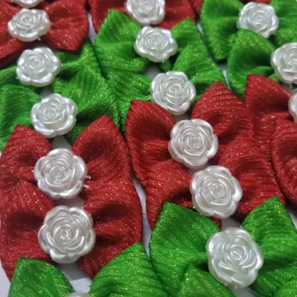 L5330 LAÇO NATAL C/BRILHO - 30 UN