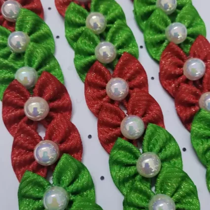 L5352 LAÇO NATAL LUXO C/PÉROLA - 30 UN