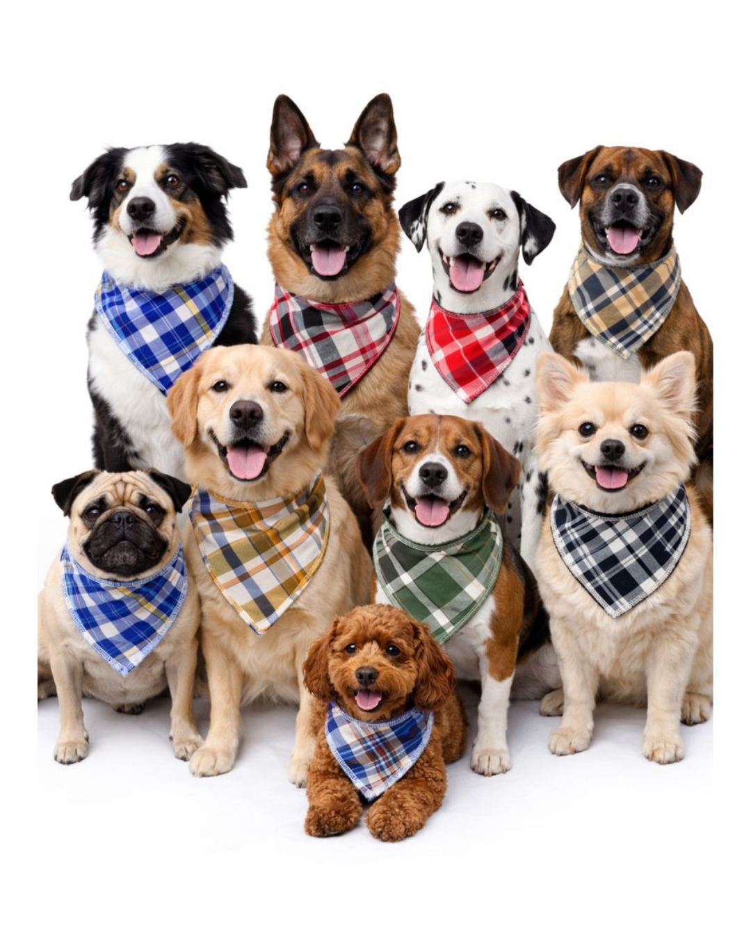 B365 BANDANA XADREZ 'M' 'G' - 10 UN