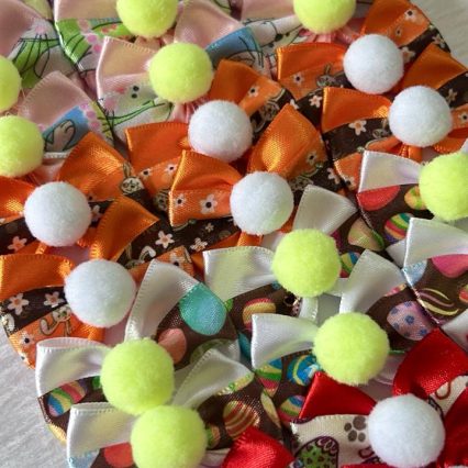 L7094 LAÇO DUPLO C/POMPOM - 30 UN