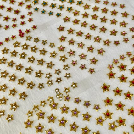 L195 PIERCING/ADESIVO ESTRELA 'DOURADO' - 2 CART