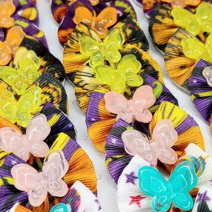 L703 LAÇO GORG ESTAMPADO C/ BORBOLETA - 30 UN