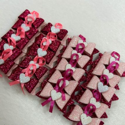 L4443 LACINHO EM E.V.A OUTUBRO ROSA - 20 UN