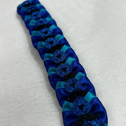 L44471 LAÇO DUBLO NOVEMBRO AZUL C/SIMBOLO ESCURO - 10 UN