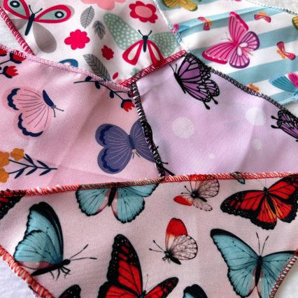 B134 BANDANA ESTAMPA BORBOLETAS - 10 UN 'P'M'G'