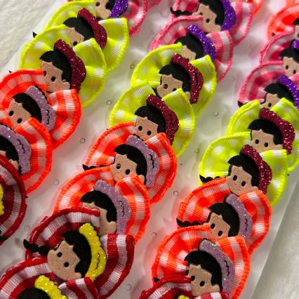 L30321 LAÇO XADREZ NEON MARIAZINHA - 30 UN