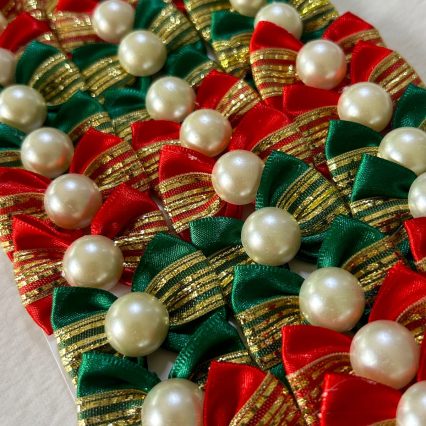 L5199 LAÇO DUPLO C/ PÉROLA - 30 UN