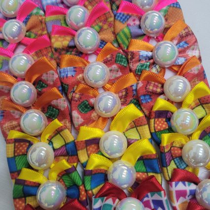 L3152 LAÇO DUPLO JUNINO C/PÉROLA - 30 UN