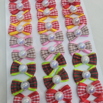 L10661 LACINHO DUPLO XADREZ C/PEROLA - 30 UN