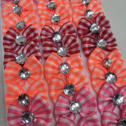 L11647 LAÇO XADREZ NEON C/CRISTAL - 30 UN