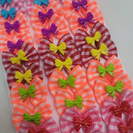 L11649 LAÇO XADREZ NEON C/LACINHO - 30 UN