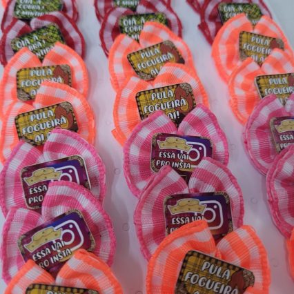 L30324 LAÇO XADREZ NEON ENFEITE JUNINO - 30 UN