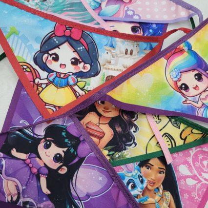 B456 BANDANA ESTAMPAS DE PRINCESAS - 10 UN