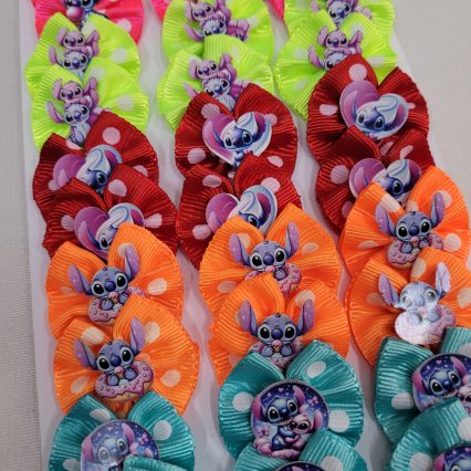 L10267 LAÇO GORG POA C/ LILO E STITCH - 30 UN