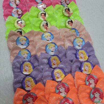 L11685 LAÇO BRILHO DELICADO C/PRINCESAS - 30 UN