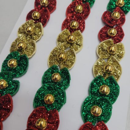 L5106 LACINHO FITA LUXO C/PÉROLA DOURADA - 30 UN