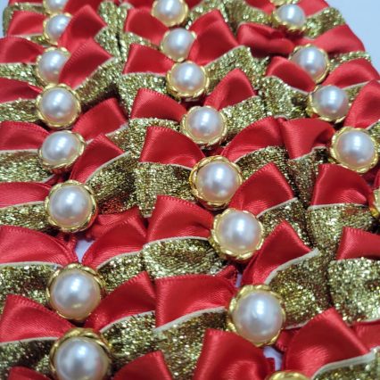 L51990 LAÇO DUPLO VERMELHO LUXO - 30 UN