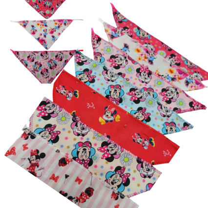B145 BANDANA ESTAMPA MINNIE - 10 UN