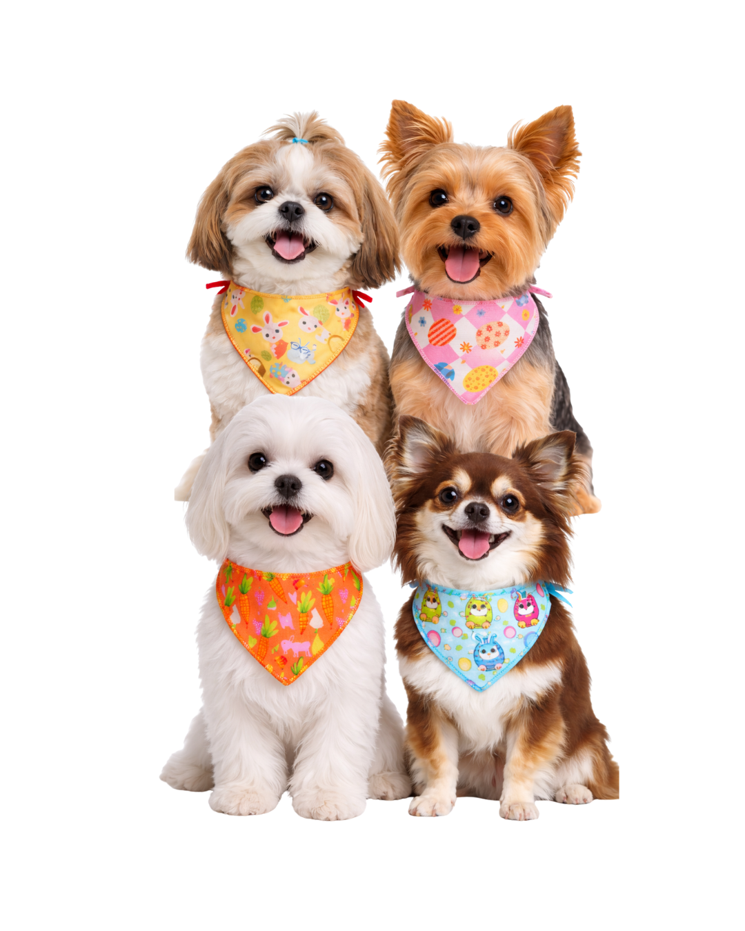 B715 BANDANA PET ESTAMPAS PÁSCOA - 10 UN