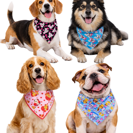B1461 BANDANA ESTAMPA FÊMEA PARA PETS DE GRANDE PORTE - 10 UN